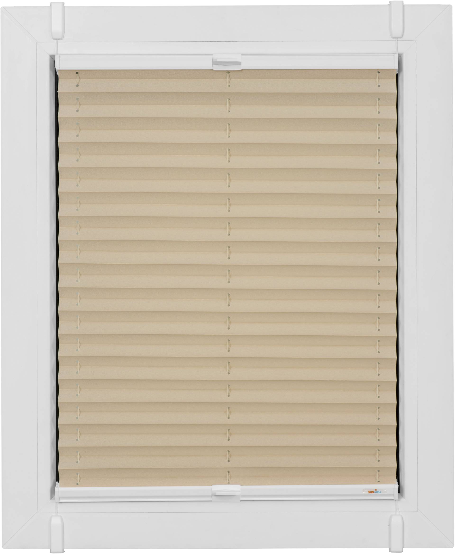sunlines Plissee »One Size Style Crepe«, blickdicht, ohne Bohren, verspannt, Zubehörfarbe weiss, zum Klemmen sunlines Plissee »One Size Style Crepe«, blickdicht, ohne Bohren, verspannt, Zubehörfarbe weiss, zum Klemmen von sunlines