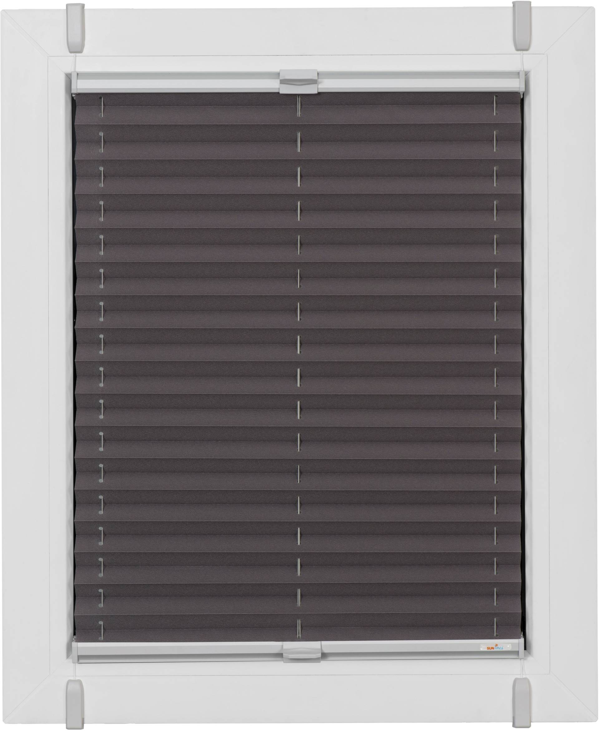 sunlines Plissee »One Size Style Crepe«, blickdicht, ohne Bohren, verspannt, Zubehörfarbe grau, zum Klemmen sunlines Plissee »One Size Style Crepe«, blickdicht, ohne Bohren, verspannt, Zubehörfarbe grau, zum Klemmen von sunlines