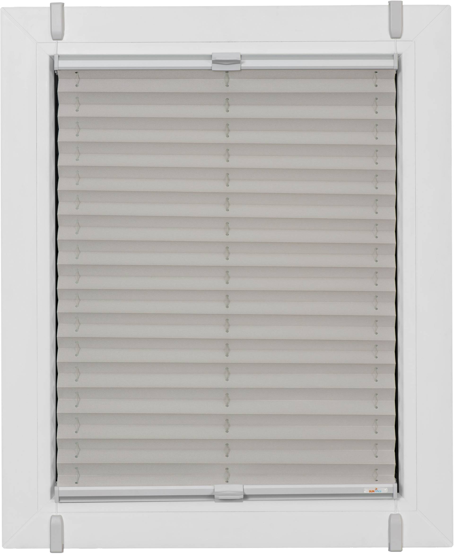 sunlines Plissee »One Size Style Crepe«, blickdicht, ohne Bohren, verspannt, Zubehörfarbe grau, zum Klemmen sunlines Plissee »One Size Style Crepe«, blickdicht, ohne Bohren, verspannt, Zubehörfarbe grau, zum Klemmen von sunlines