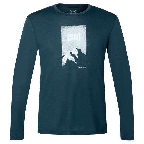 super.natural - 2 Pitch L/S - Longsleeve Gr 46 - S blau von super.natural