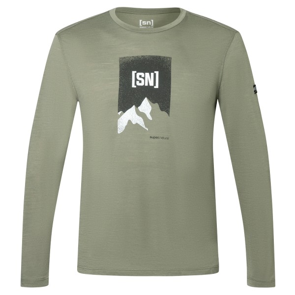 super.natural - 2 Pitch L/S - Longsleeve Gr 48/50 - M oliv von super.natural