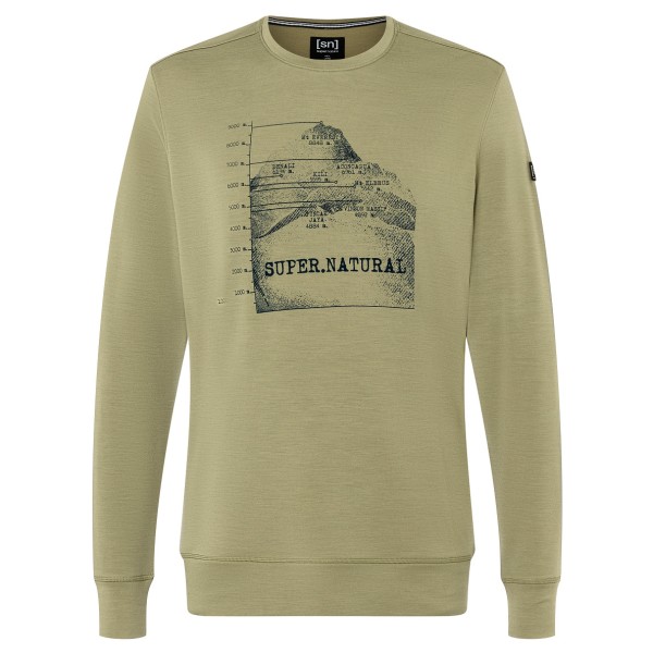 super.natural - 7 Peaks Crew - Pullover Gr 48/50 - M oliv von super.natural