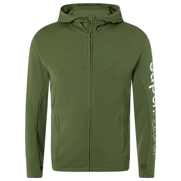 super.natural - Alpine Hooded Jacket - Hoodie Gr L oliv von super.natural