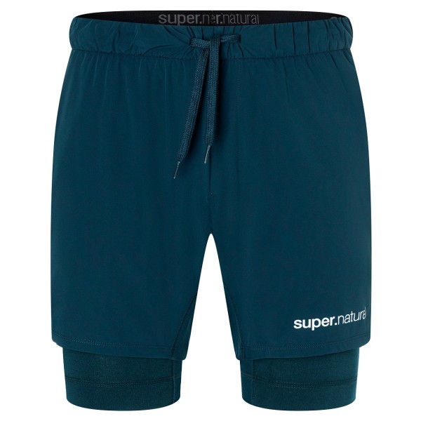 super.natural - Double Layer Shorts - Shorts Gr 46 - S;48/50 - M;52 - L;54 - XL;56 - XXL blau;schwarz von super.natural