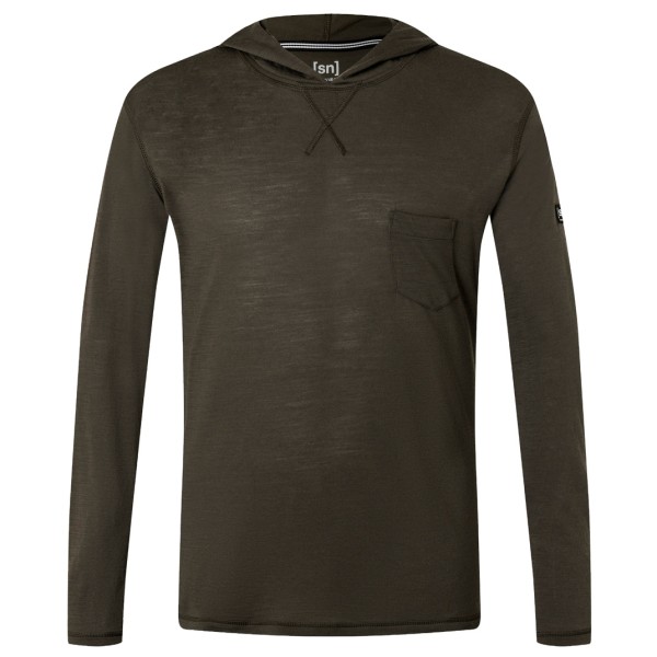 super.natural - Light Hoodie - Merinohoodie Gr 48/50 - M oliv von super.natural