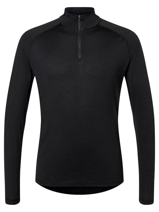 super.natural M Base 1/4 ZIP 230 Thermoshirt schwarz von super.natural