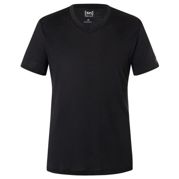 super.natural - Sierra 140 V Neck - T-Shirt Gr 46 - S schwarz von super.natural