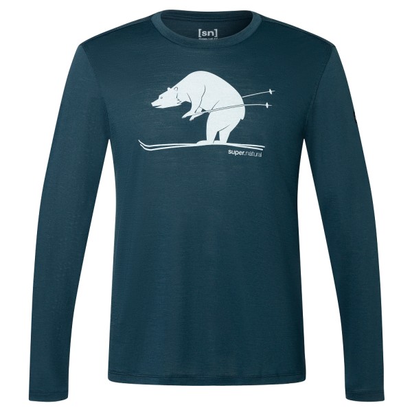 super.natural - Ski Karl L/S - Longsleeve Gr 54 - XL blau von super.natural