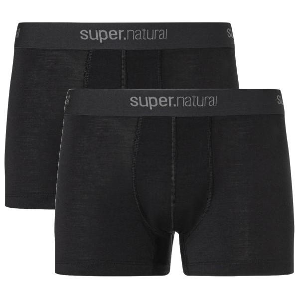 super.natural - Tundra 175 Boxer 2 Pack - Unterhose Gr 52 - L schwarz von super.natural