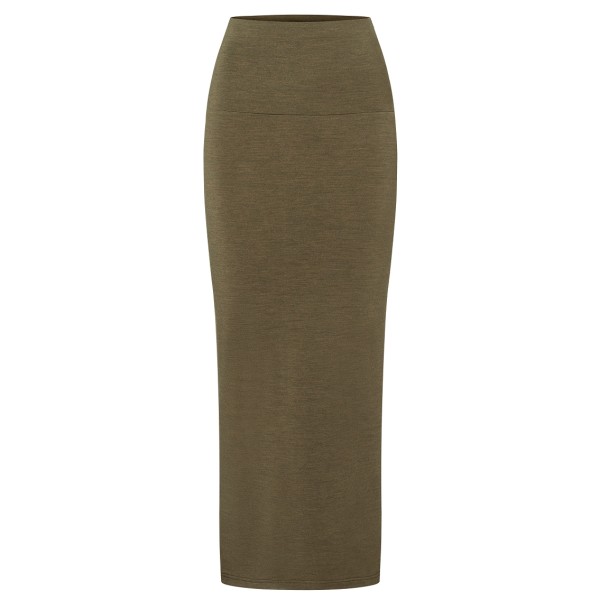 super.natural - Women's Cosy Skirt - Jupe Gr L braun/oliv von super.natural