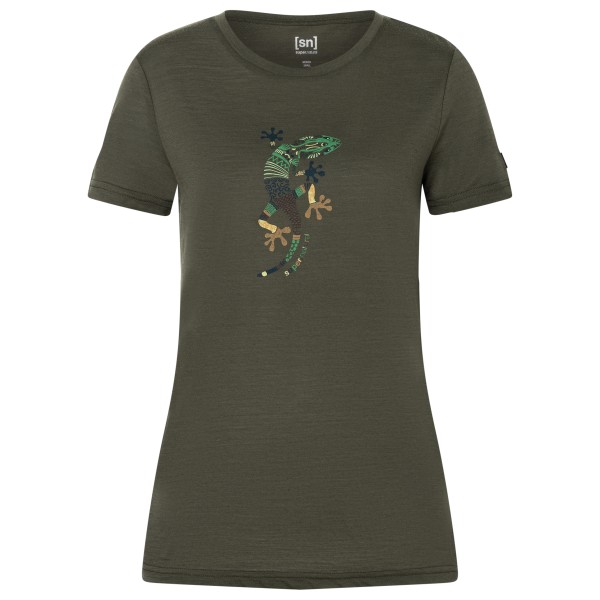 super.natural - Women's El Gecko - Merinoshirt Gr 34 - XS;36 - S;38 - M;40 - L;42 - XL braun;gelb;lila von super.natural