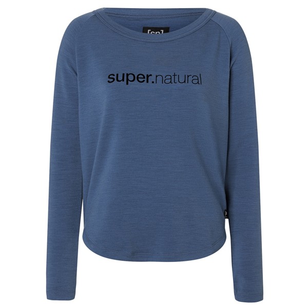 super.natural - Women's Everyday Crew - Longsleeve Gr S blau von super.natural