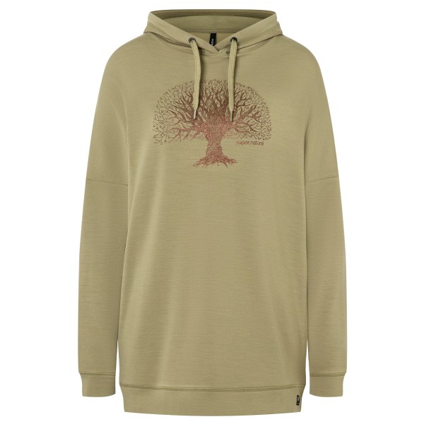 super.natural - Women's Feel Good Tok Hoodie - Hoodie Gr 34 - XS;36 - S;38 - M;40 - L;42 - XL oliv/beige;rosa von super.natural