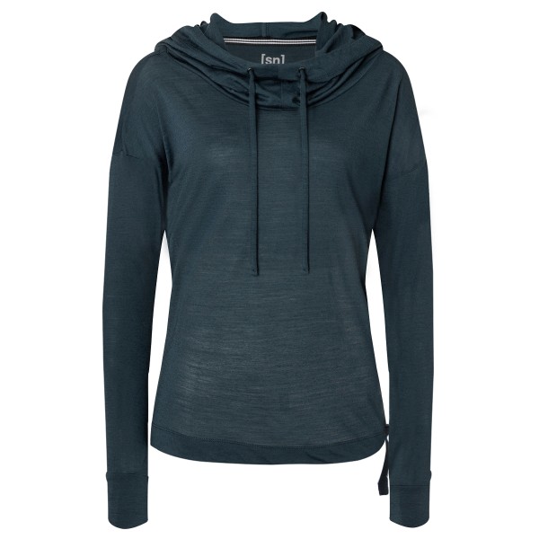 super.natural - Women's Funnel Hoodie - Hoodie Gr M blau von super.natural