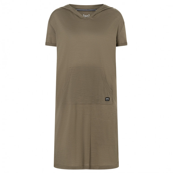 super.natural - Women's Hooded Dress - Kleid Gr 36 - S grau/braun von super.natural