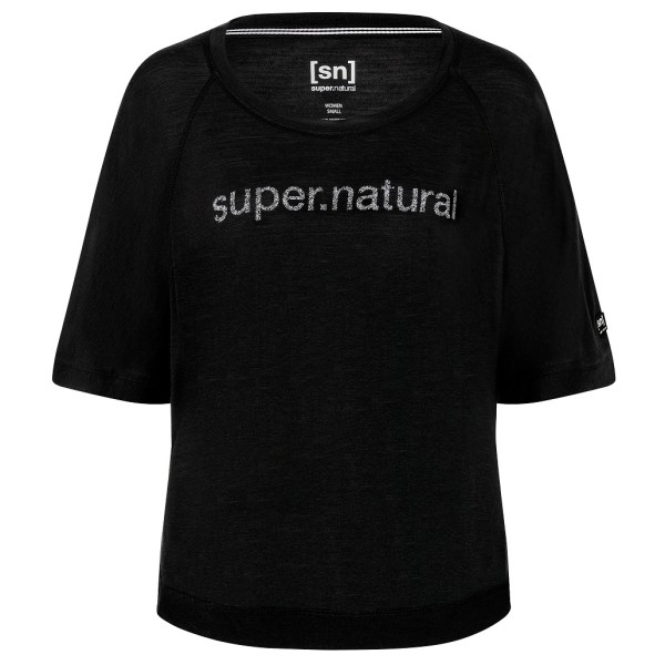 super.natural - Women's Liquid FloTee - Merinoshirt Gr 34 - XS schwarz von super.natural