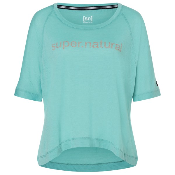 super.natural - Women's Liquid FloTee - Merinoshirt Gr S türkis von super.natural