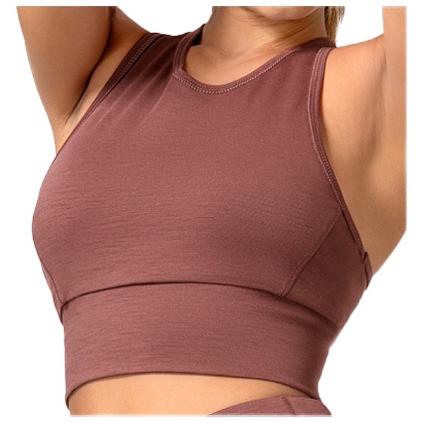 super.natural - Women's Liquid Flow Top - Sport-BH Gr 34 - XS braun von super.natural