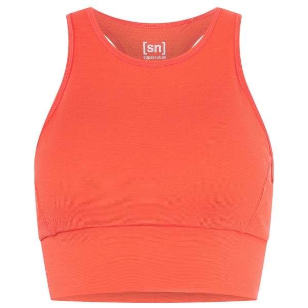 super.natural - Women's Liquid Flow Top - Sport-BH Gr S rot von super.natural