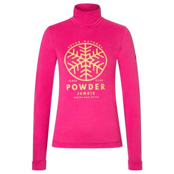 super.natural - Women's Powder Junkie Turtle - Longsleeve Gr XS rosa von super.natural