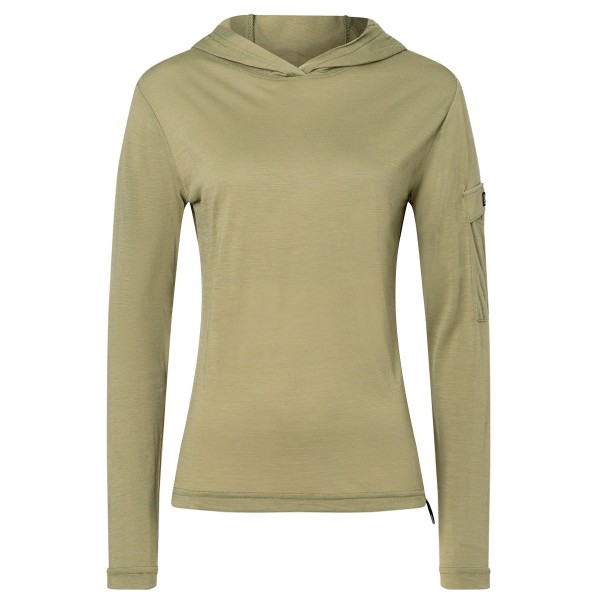 super.natural - Women's Relax Light Pocket Hoodie - Merinohoodie Gr L;M;S;XL;XS oliv;rosa von super.natural