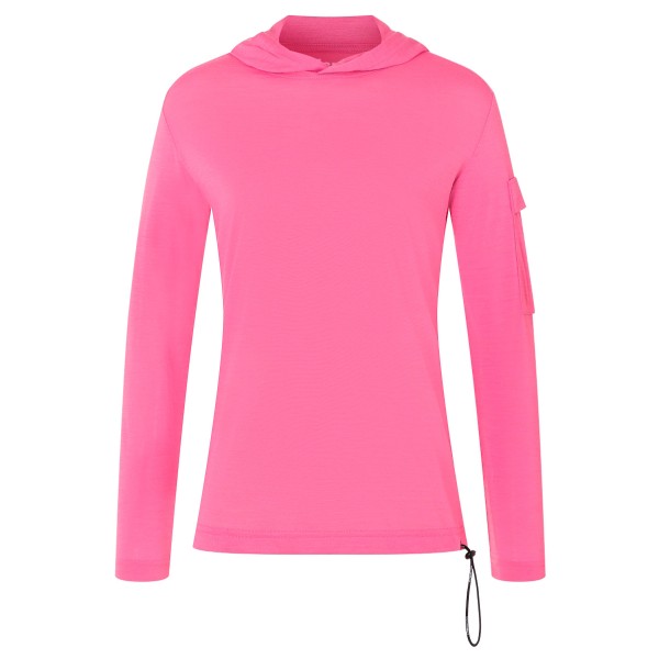 super.natural - Women's Relax Light Pocket Hoodie - Merinohoodie Gr L rosa von super.natural