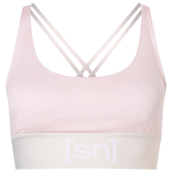 super.natural - Women's Super Top - Sport-BH Gr L rosa/weiß von super.natural