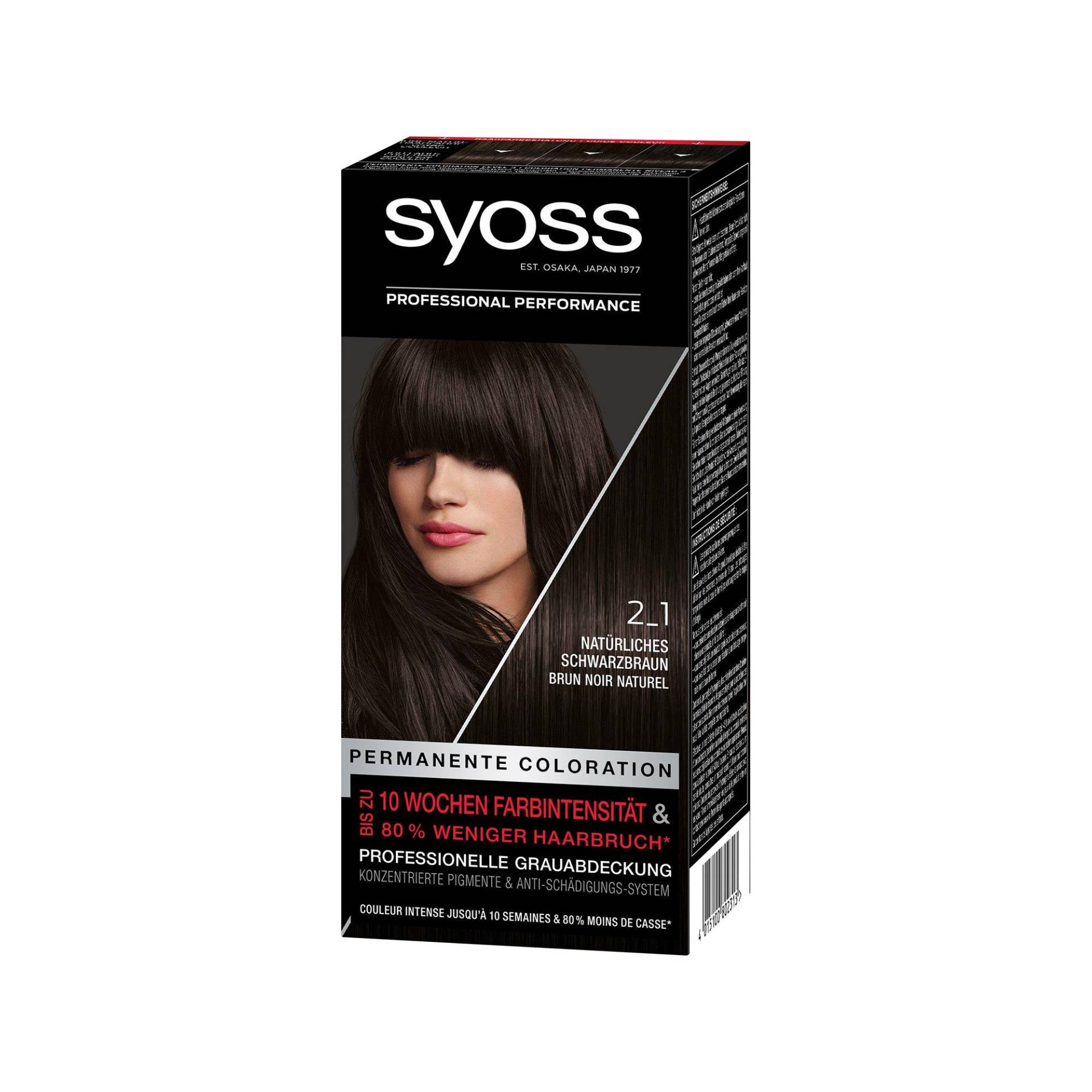 Permanente Coloration Damen _ Natürliches Schwarzbraun von syoss