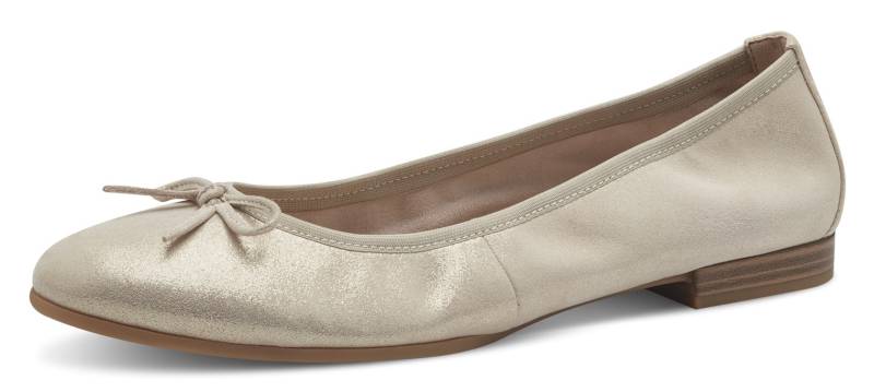 Tamaris Ballerina, Festtagsschuh, Hochzeitsschuh, Flats mit Schleife im Metallic Look von tamaris