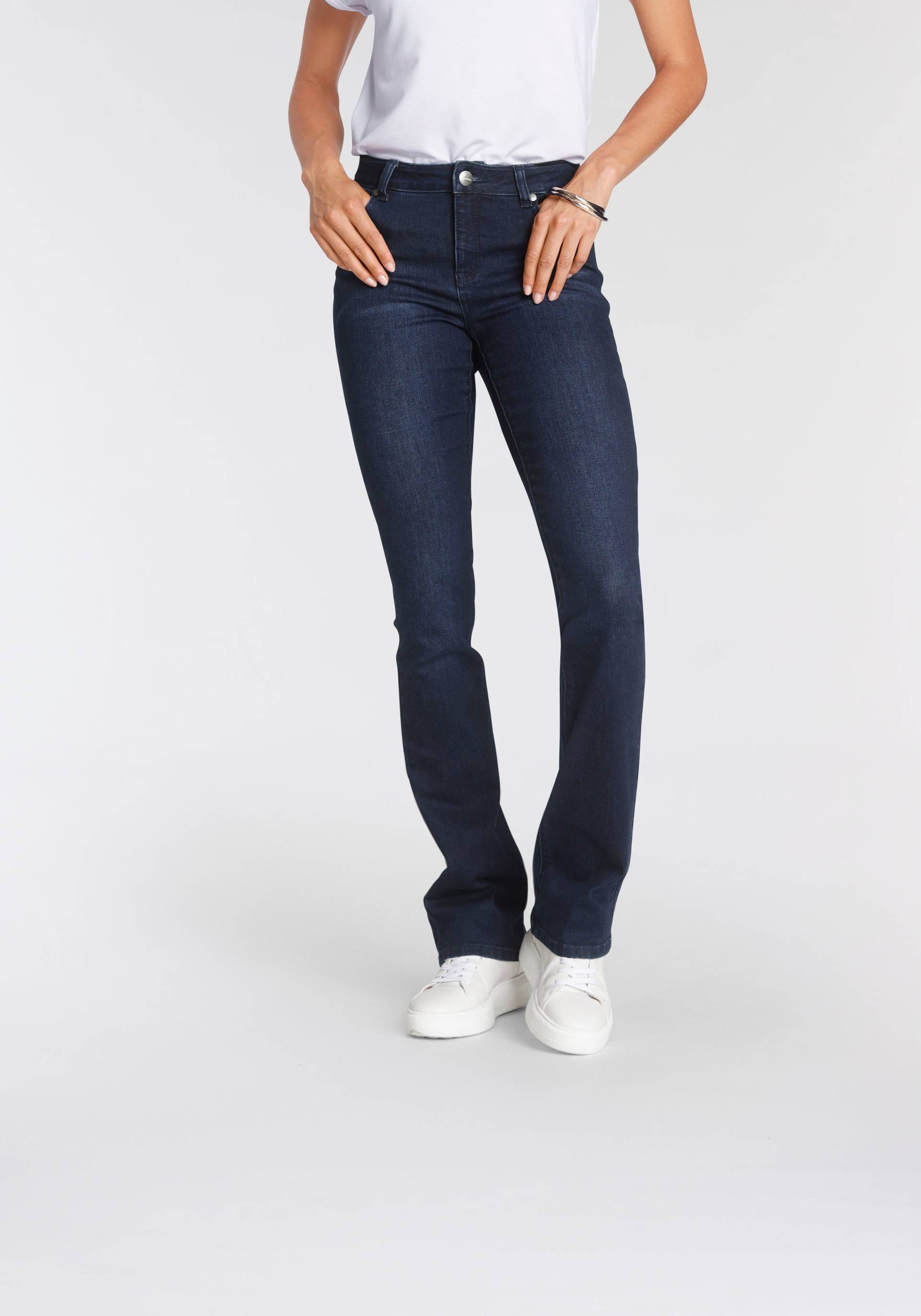 Tamaris Bootcut-Jeans, normale Leibhöhe, Bootcut, mit ausgestelltem Bein von tamaris