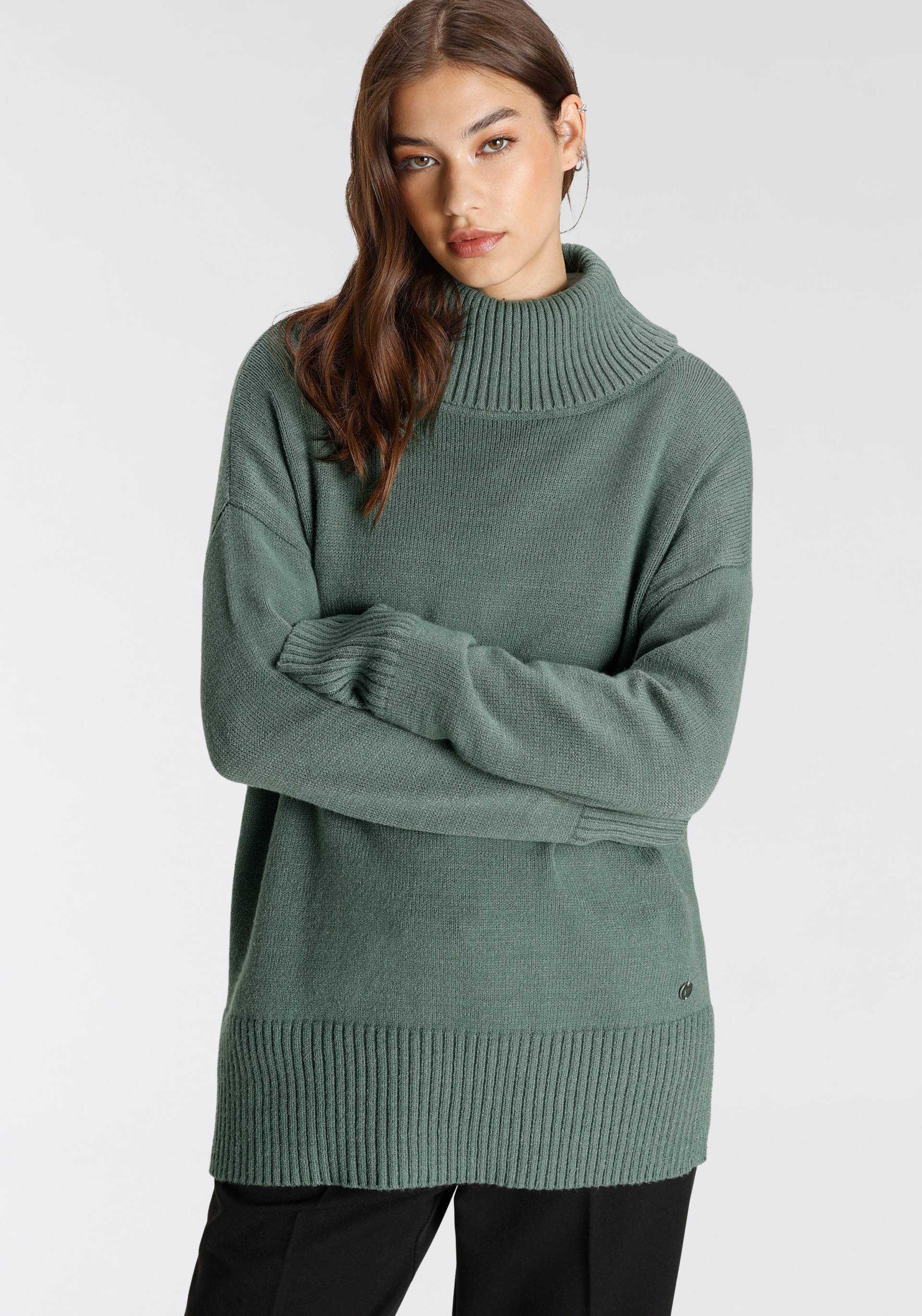 Tamaris Rollkragenpullover, mit Rippdetails Tamaris Rollkragenpullover, mit Rippdetails von tamaris