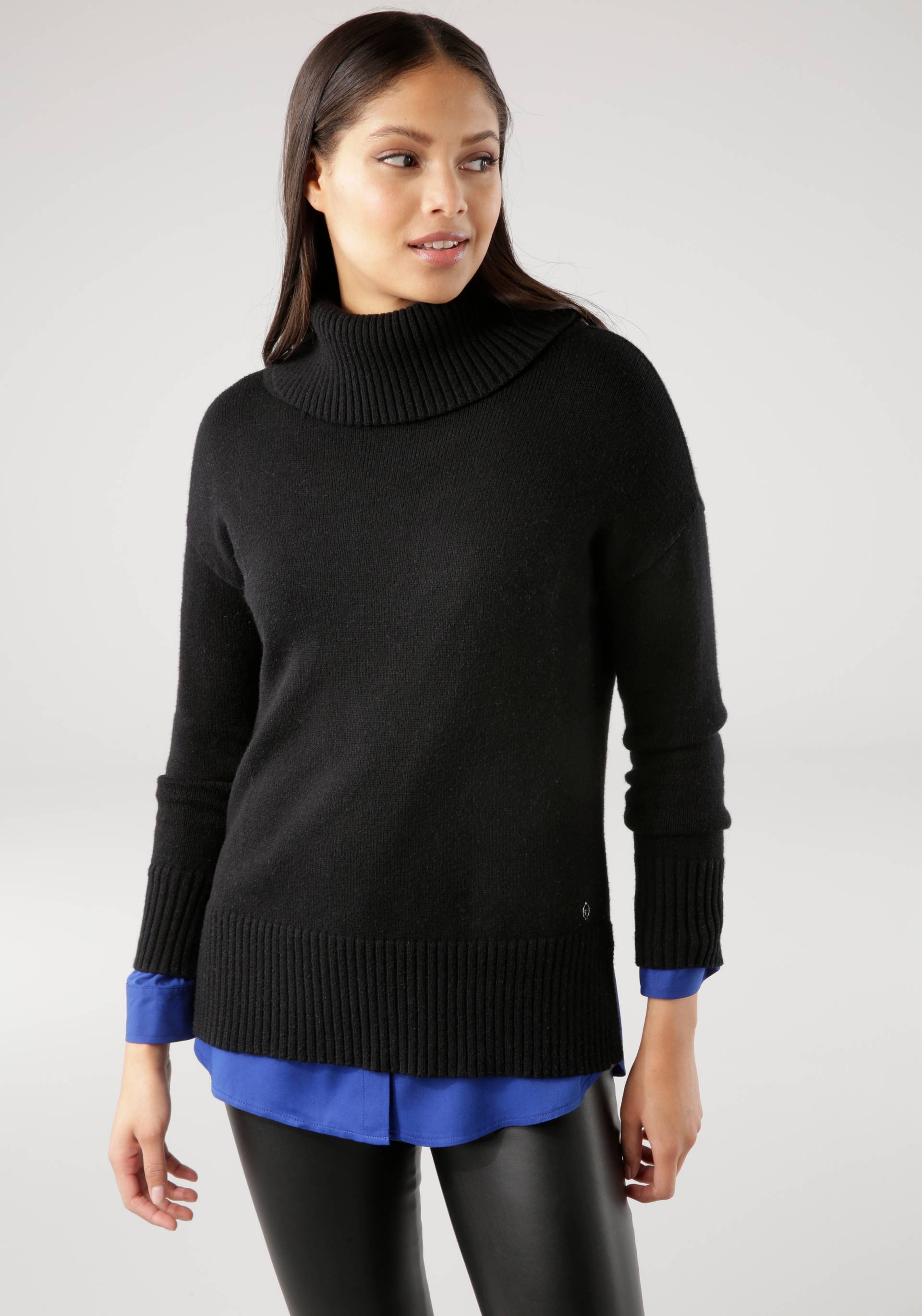 Tamaris Rollkragenpullover, mit Rippdetails Tamaris Rollkragenpullover, mit Rippdetails von tamaris