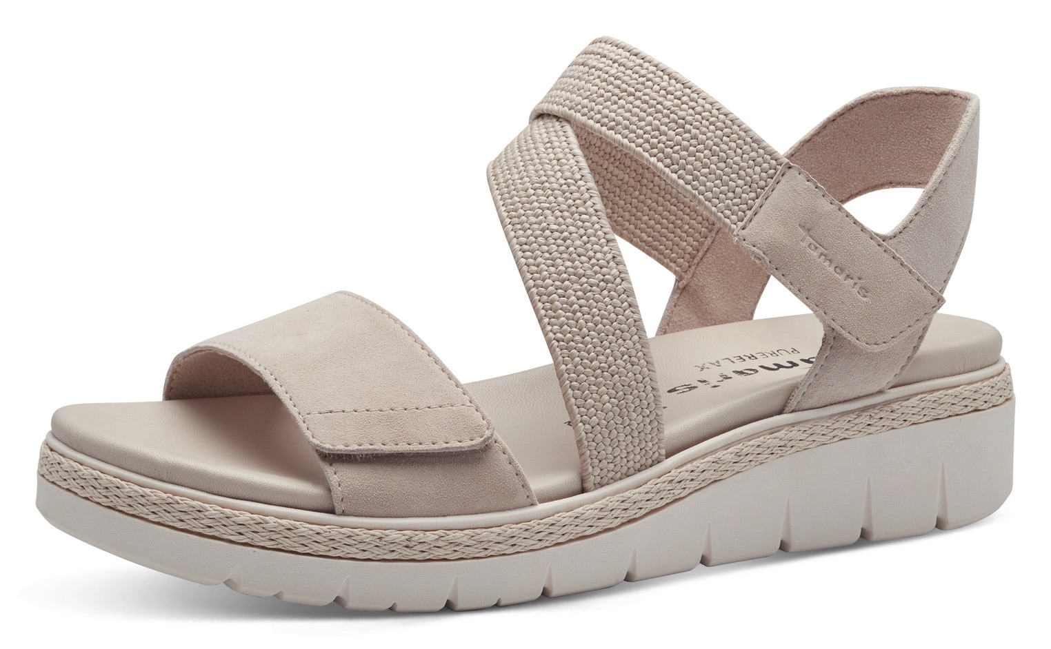 Tamaris Sandale, Sommerschuh, Sandalette, Plateauabsatz, mit Klettverschluss von tamaris