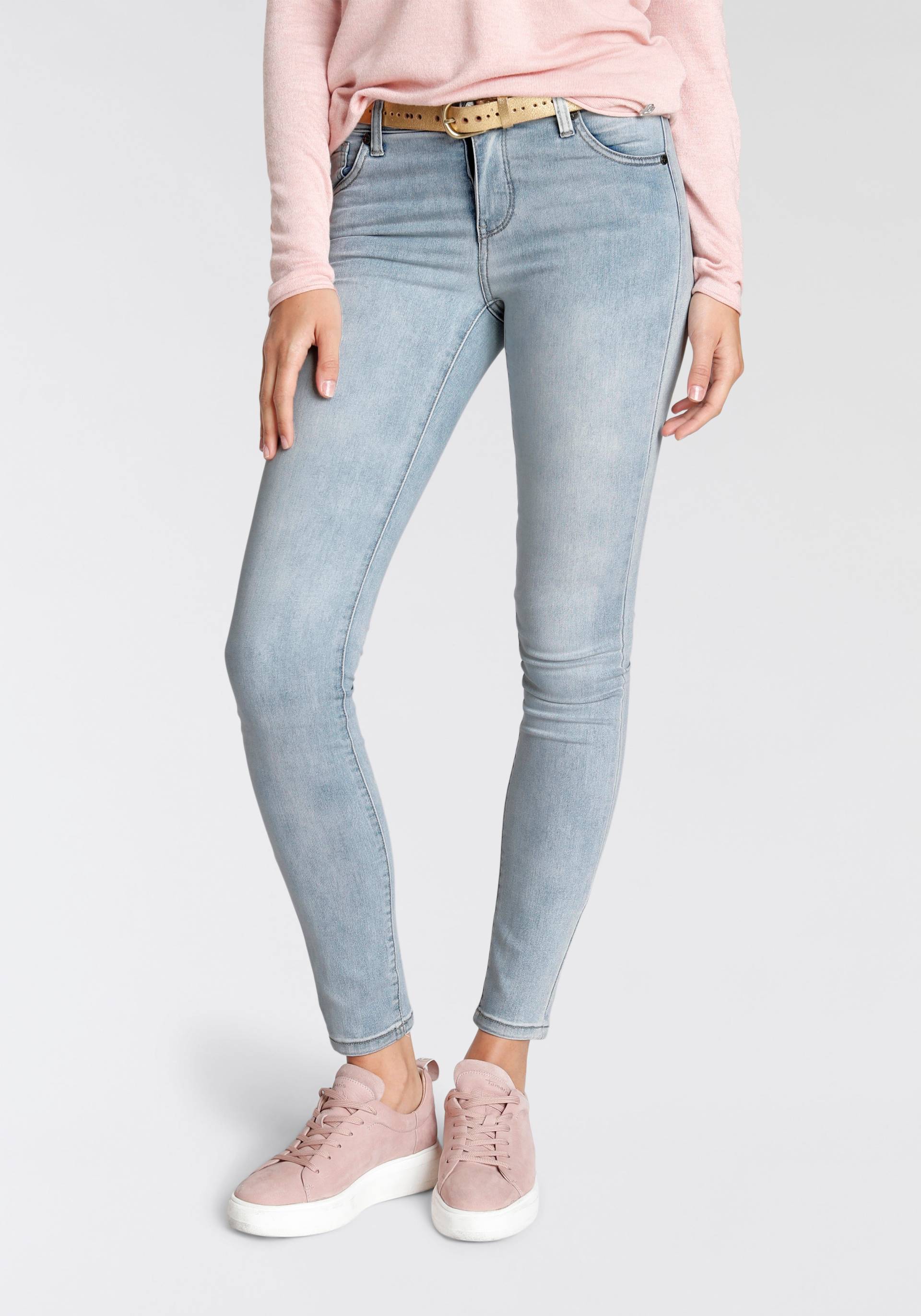 Tamaris Skinny-fit-Jeans, schmale Beinform, normale Leibhöhe, 5-Pocket-Form, Used-Waschung Tamaris Skinny-fit-Jeans, schmale Beinform, normale Leibhöhe, 5-Pocket-Form, Used-Waschung von tamaris