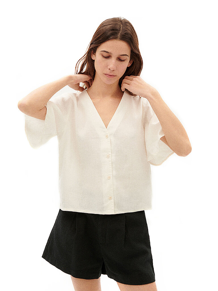 THINKING MU Bluse LIBELULA  weiss | L von thinking mu