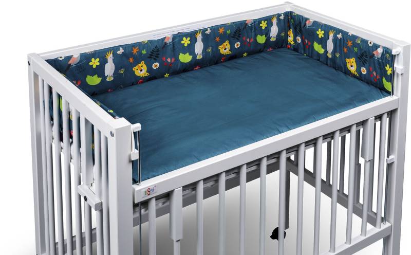 tiSsi® Bettnestchen »Maxi, petrol Jungle«, (2 tlg., Nestchen und Einlage), passend für tiSsi® Beistellbett 50x90 cm von tiSsi®