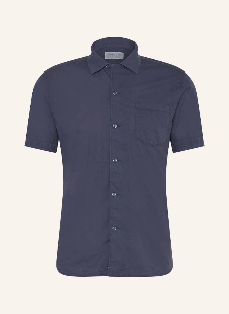 Tintoria Mattei Kurzarm-Hemd Regular Fit blau von tintoria mattei