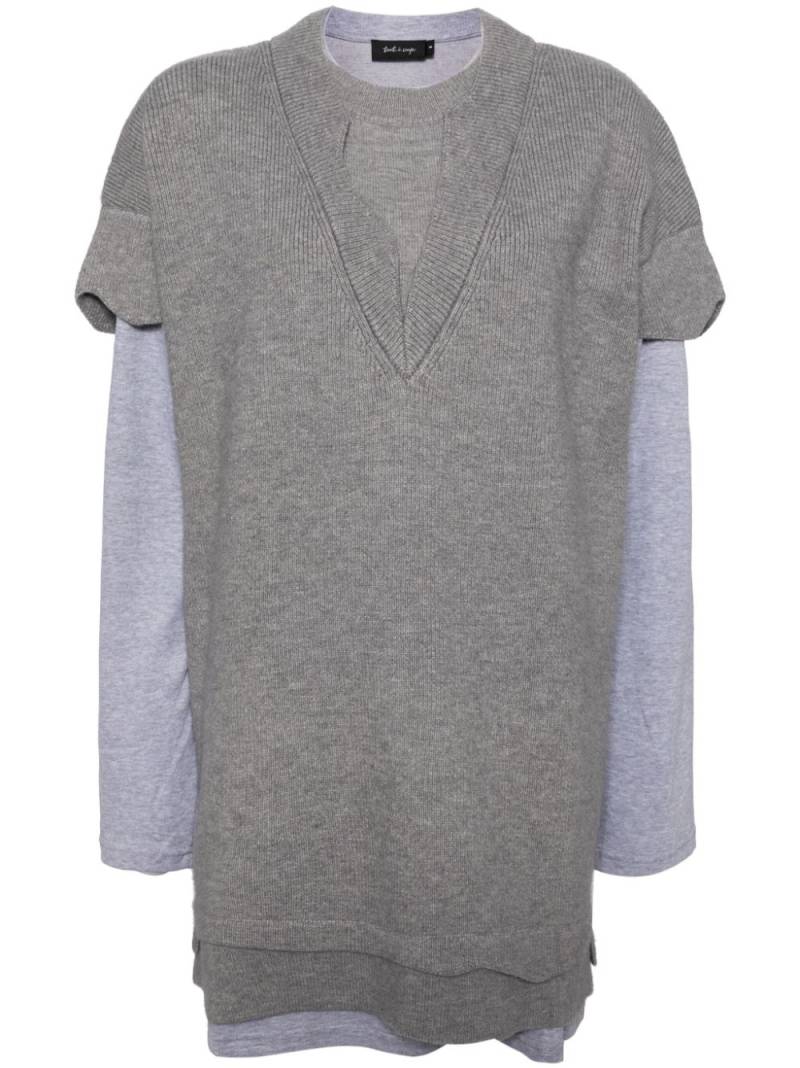 tout a coup V-neck jumper set - Grey von tout a coup