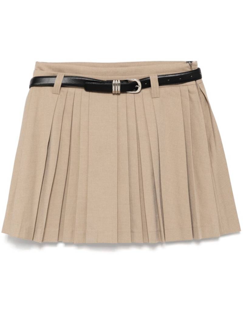 tout a coup belted pleated skirt - Neutrals von tout a coup