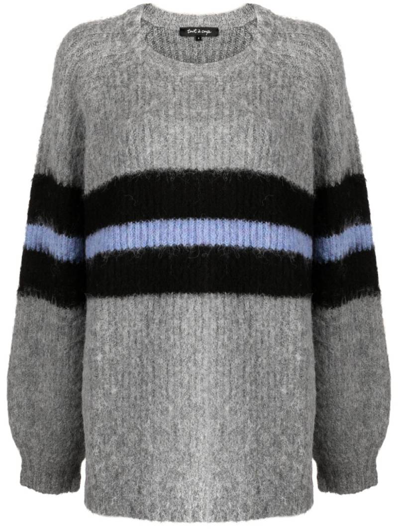 tout a coup brushed-effect striped jumper - Multicolour von tout a coup