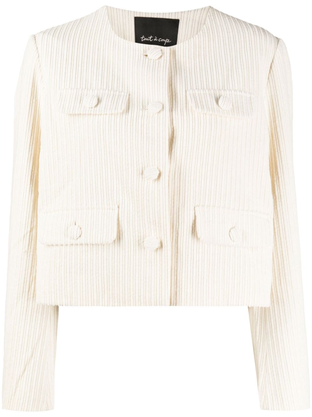 tout a coup button-up corduroy jacket - Neutrals von tout a coup