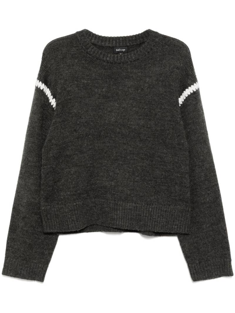 tout a coup contrast-trim sweatshirt - Black von tout a coup