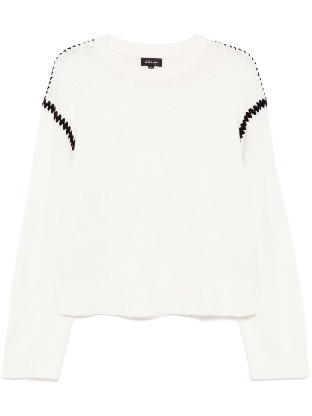 tout a coup contrast-trim sweatshirt - Neutrals von tout a coup