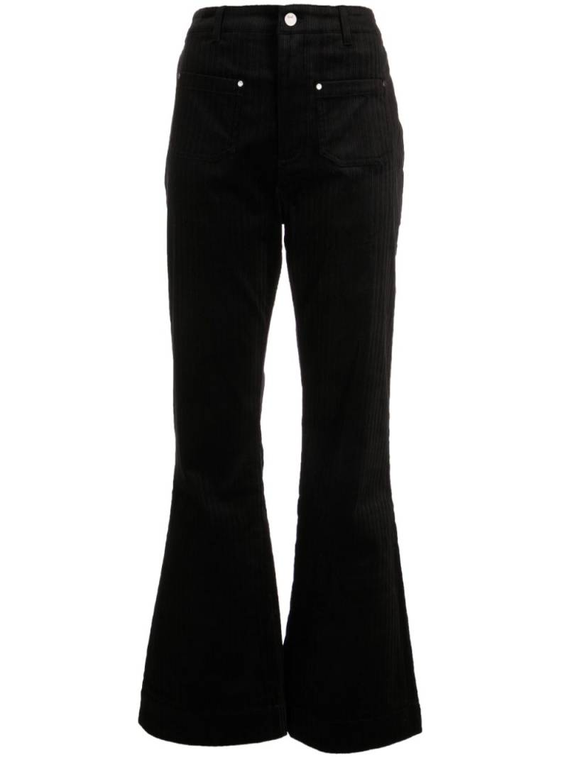 tout a coup corduroy flared trousers - Black von tout a coup