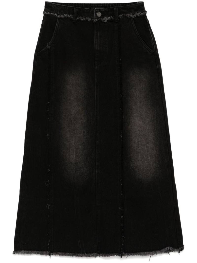 tout a coup distress denim skirt - Black von tout a coup