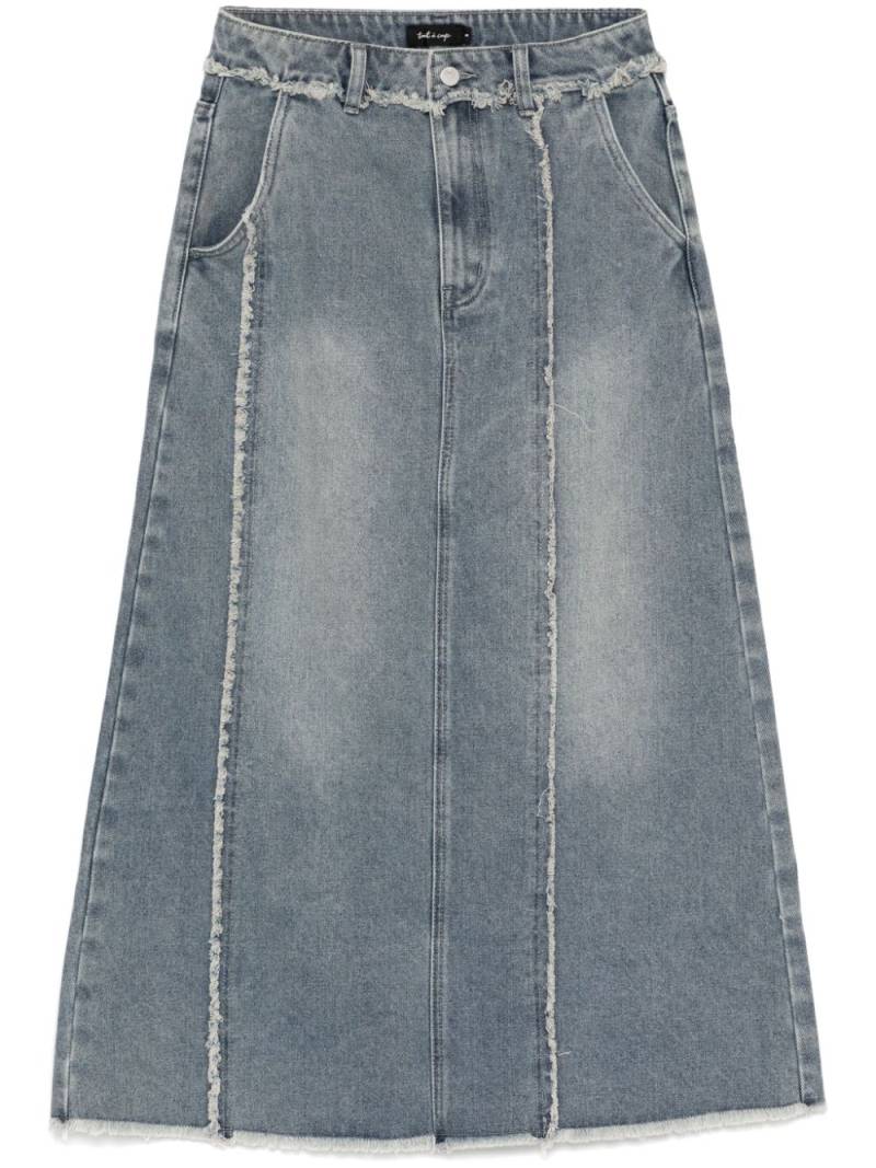 tout a coup distress denim skirt - Blue von tout a coup