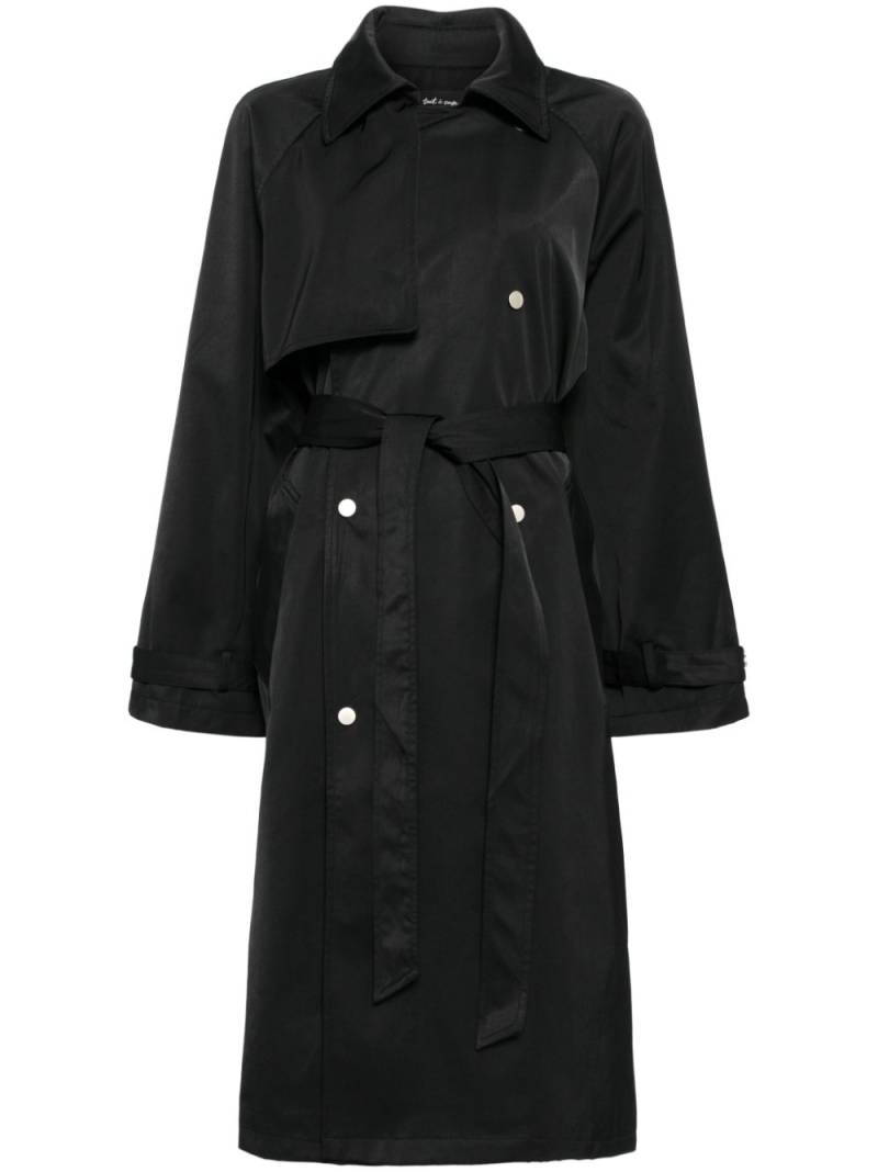 tout a coup double-breasted trench coat - Black von tout a coup