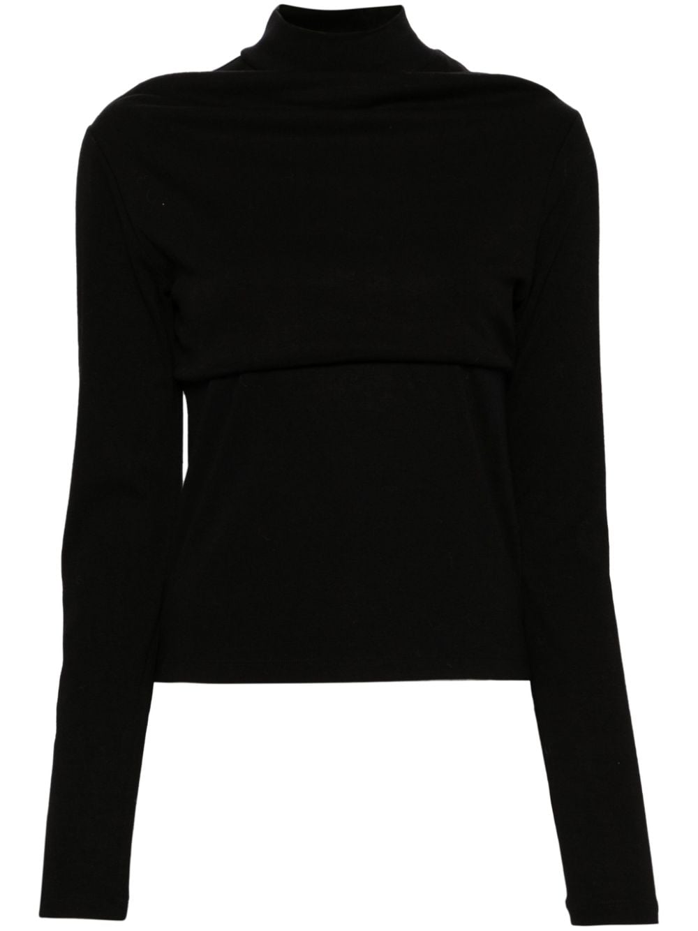 tout a coup draped T-shirt - Black von tout a coup