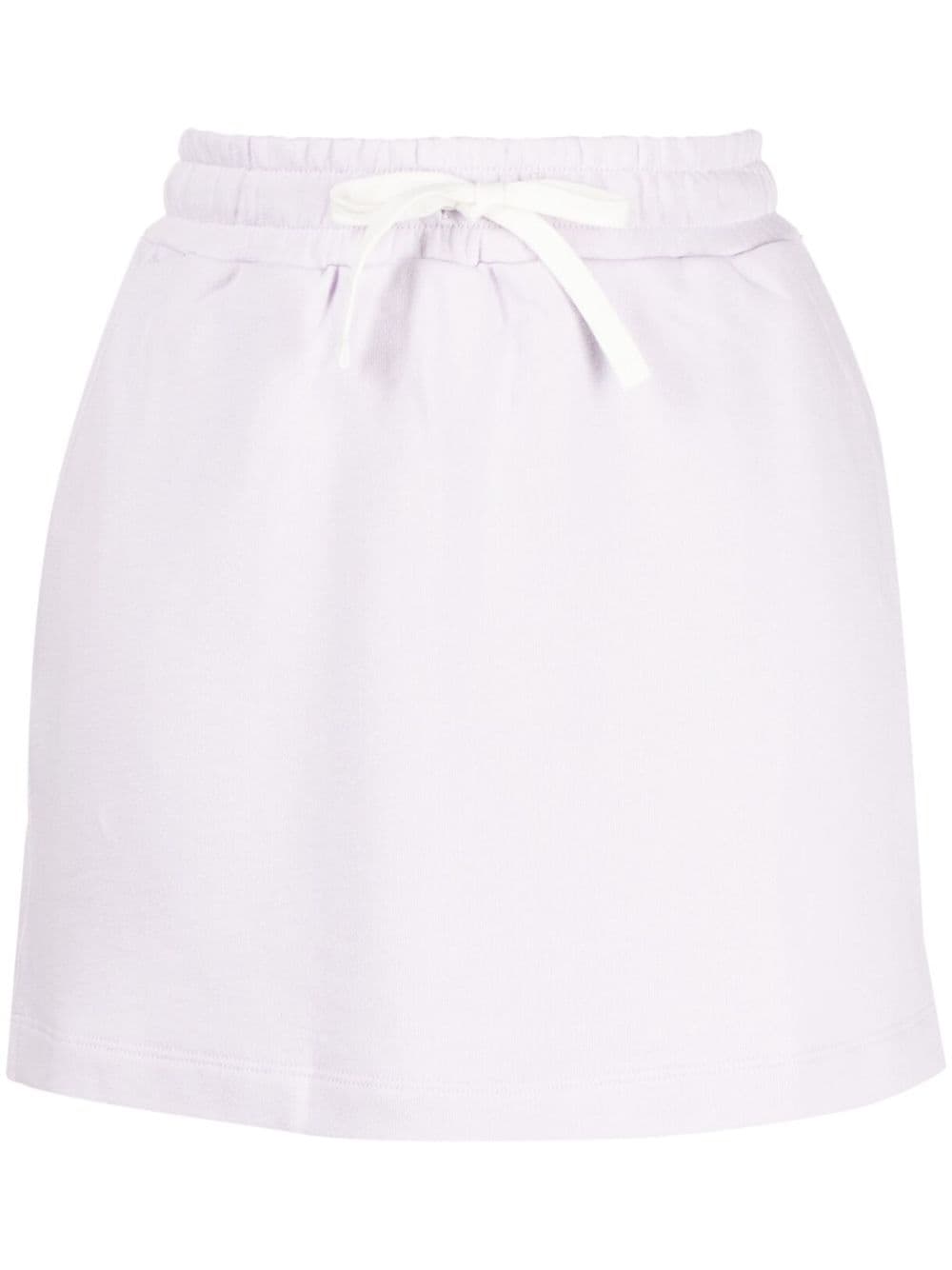 tout a coup drawstring cotton A-line skirt - Purple von tout a coup