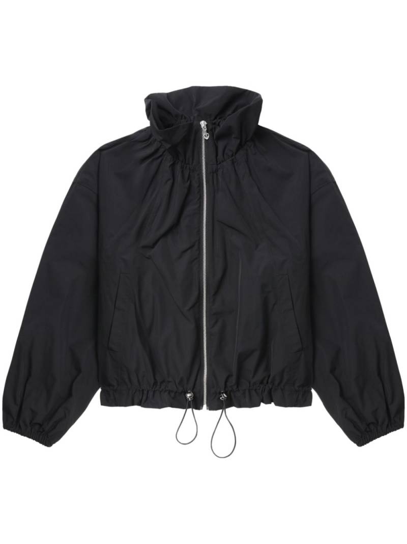 tout a coup drawstring-neck drop-shoulder jacket - Black von tout a coup